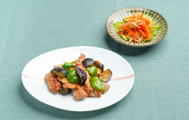 写真 豚肉の味噌炒めともやしの辛子和え